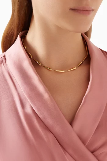 Drop Necklace in 18kt Gold-plated Brass