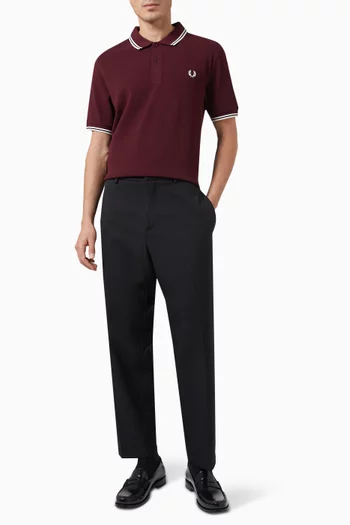 Twin Tipped Polo Shirt in Cotton Piqué