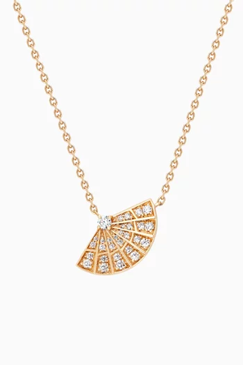 Fanfare Symphony Diamond Pendant Necklace in 18kt Rose Gold