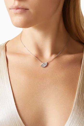 Fanfare Symphony Diamond Pendant Necklace in 18kt White Gold