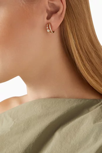 Trilogie Forever Diamond Earrings in 18kt Yellow Gold