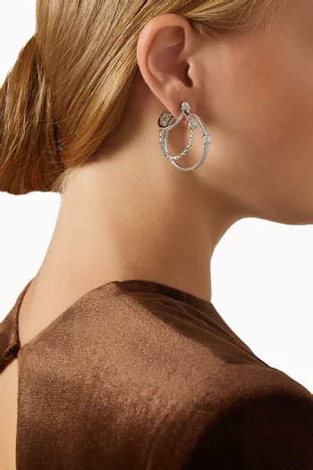 Trilogie Trio Diamond Earrings in 18kt White Gold