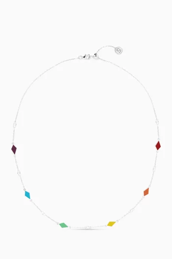 Mosaic Choker in 18kt White Gold