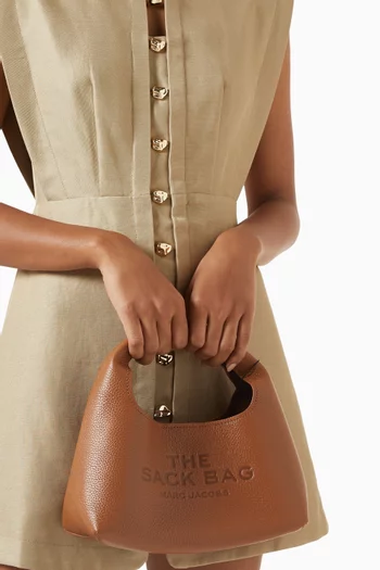 The Mini Sack Top-handle Bag in Leather