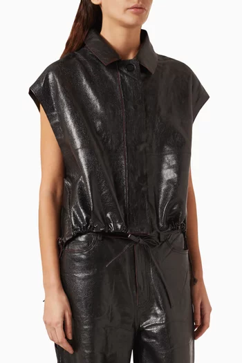 Rhodes Gilet in Leather
