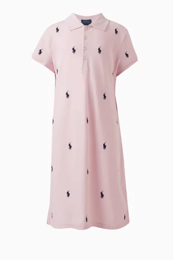 All-Over Polo Day Dress in Cotton