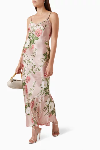 Parma Maxi Dress in Silk-charmeuse