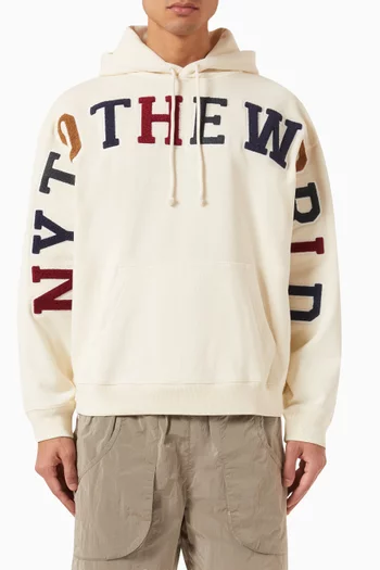 NY to the World Nelson Hoodie in Cotton-fleece