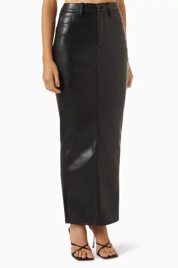 Maxi Skirt in Faux Leather