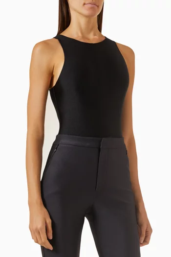 Compression V-neck Bodysuit in Stretch-nylon