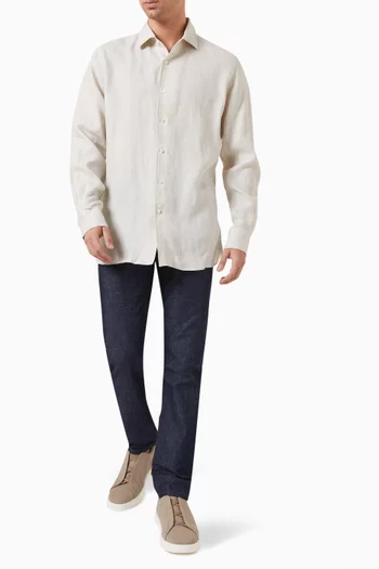 Long-sleeve Shirt in Linen