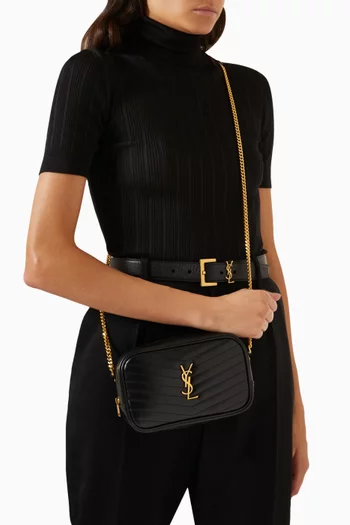 Mini Lou Bag in Quilted Grain De Poudre Embossed Leather