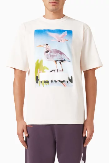 Censored Heron T-shirt in Cotton Jersey