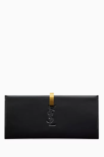 Daria Minaudière Clutch in Brushed Leather