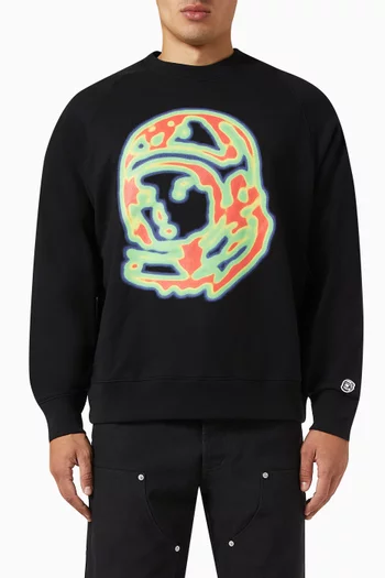 Heat Map Helmet Logo Sweatshirt in Cotton