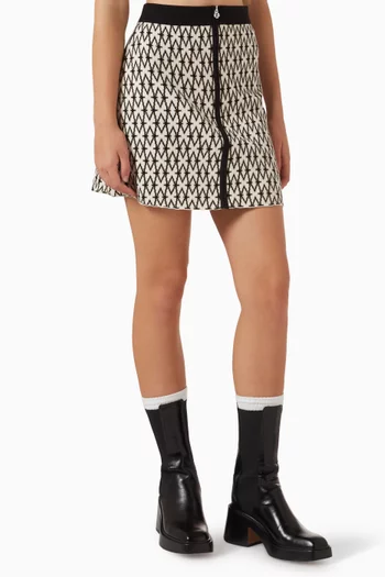 Printed Mini Skirt in Cotton