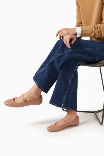 Carla Ballerina Flats in Leather