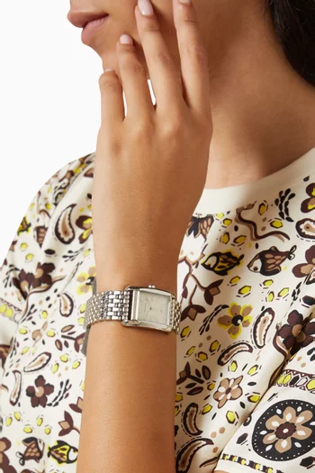 Eleanor Stainless Steel Quartz Watch, 19mm x 36mm