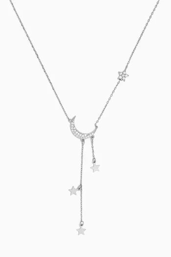 Alia Lariat Necklace in Sterling Silver