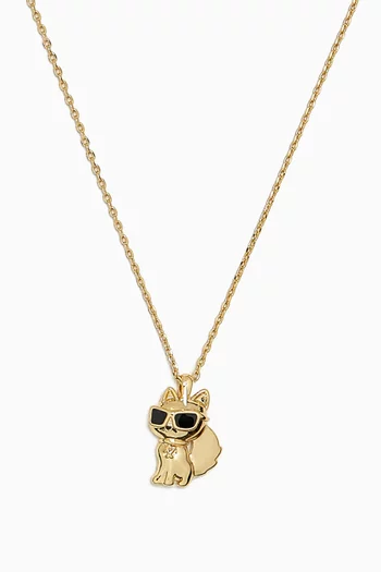 K/Ikonik Choupette Necklace in Brass