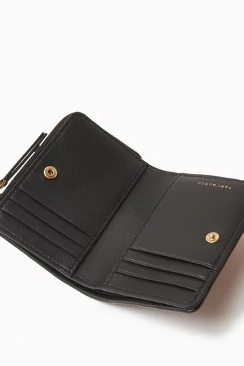 Kira Chevron Bi-fold Wallet in Nappa Leather