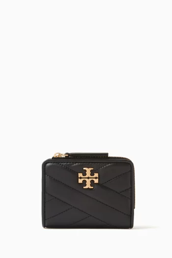 Kira Chevron Bi-fold Wallet in Nappa Leather