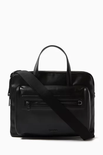 Elevated Laptop Bag in Faux-leather