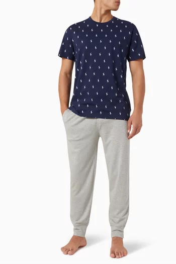 All-over Pony Sleep T-shirt in Cotton
