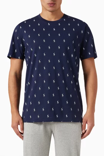All-over Pony Sleep T-shirt in Cotton