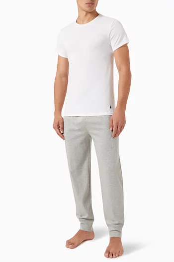 طقم تي شيرت داخلي كلاسيكي قطن مطاطي، قطعتان