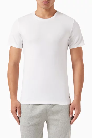 طقم تي شيرت داخلي كلاسيكي قطن مطاطي، قطعتان