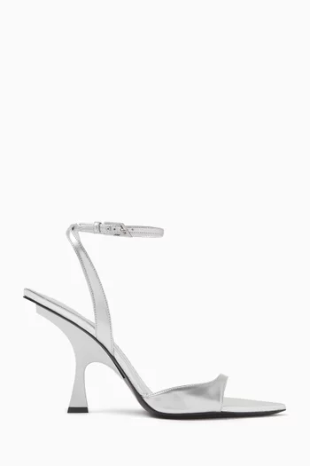 GG 95 Ankle-strap Sandals in Metallic Leather