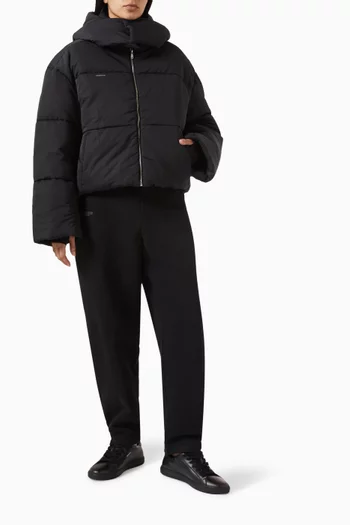 Cropped Puffers Jacket in Recycled Nylon