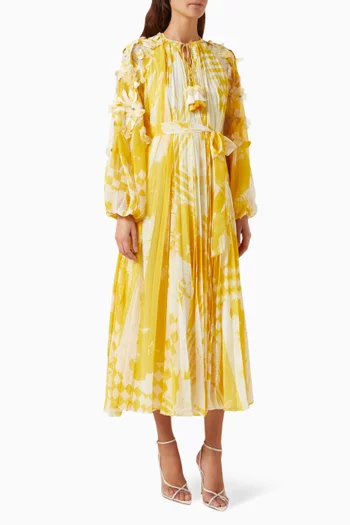 Liana Embellished Midi Dress in Chiffon