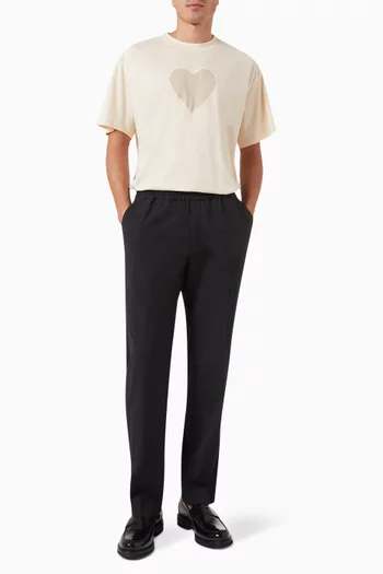 بنطال ألفا برباط تضييق مزيج صوف