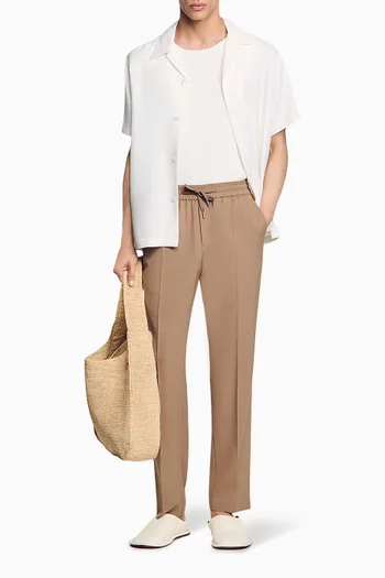 بنطال ألفا برباط تضييق مزيج صوف