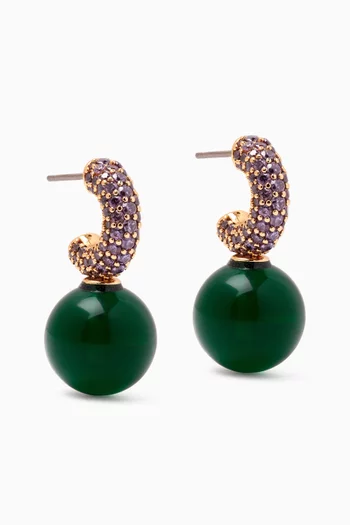 Show Time Pave Drop Earrings