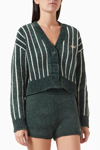 Effie Cropped Cardigan in Chenille