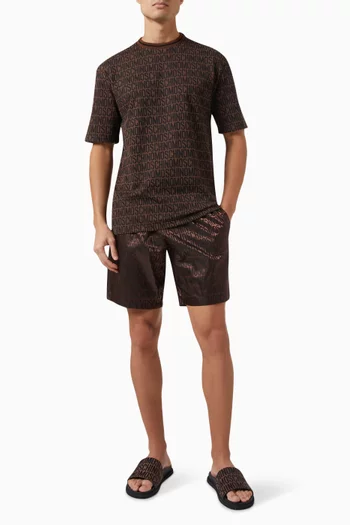 Logo Jacquard Swim Shorts in Nylon