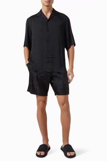 Logo Jacquard Swim Shorts in Nylon