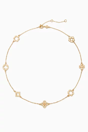 Kira Clover Necklace in 18kt Gold-plated Brass