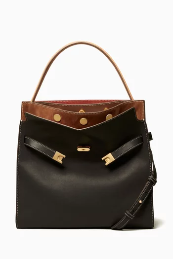 Lee Radziwill Double Shoulder Bag in Leather & Suede