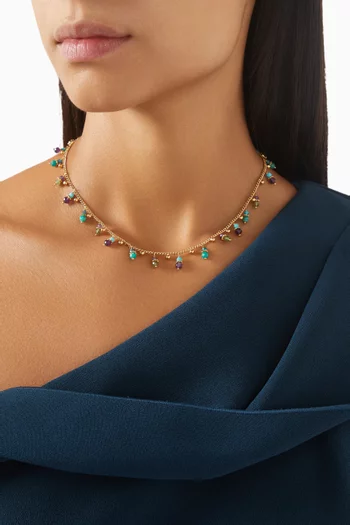 قلادة رقبة تانجرين مرصعة بلؤلؤ