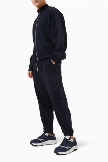 Logo Tape Joggers in Cotton & Polyester