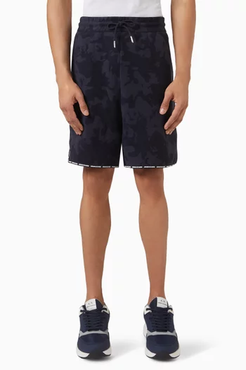 Aqua Logo Shorts in Cotton-blend