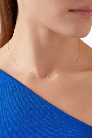 Danaé Diamond Necklace in 18kt Rose Gold
