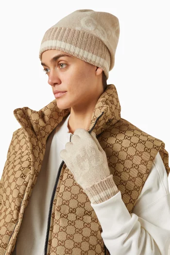 GG Lamé Jacquard Hat in Cashmere