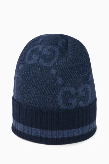 Beanie Hat in GG Cashmere Jacquard
