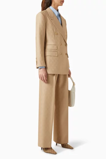 Straight-leg Pants in GG Wool Jacquard