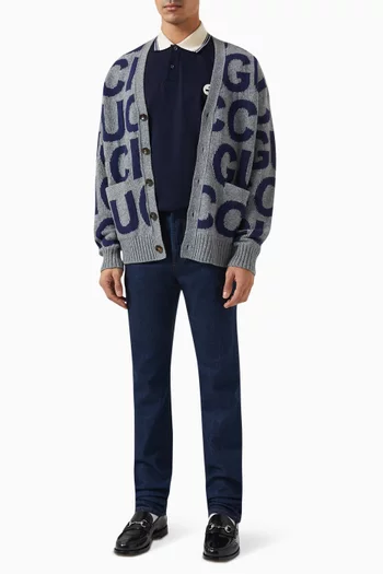 Horsebit Straight-fit Jeans in Denim